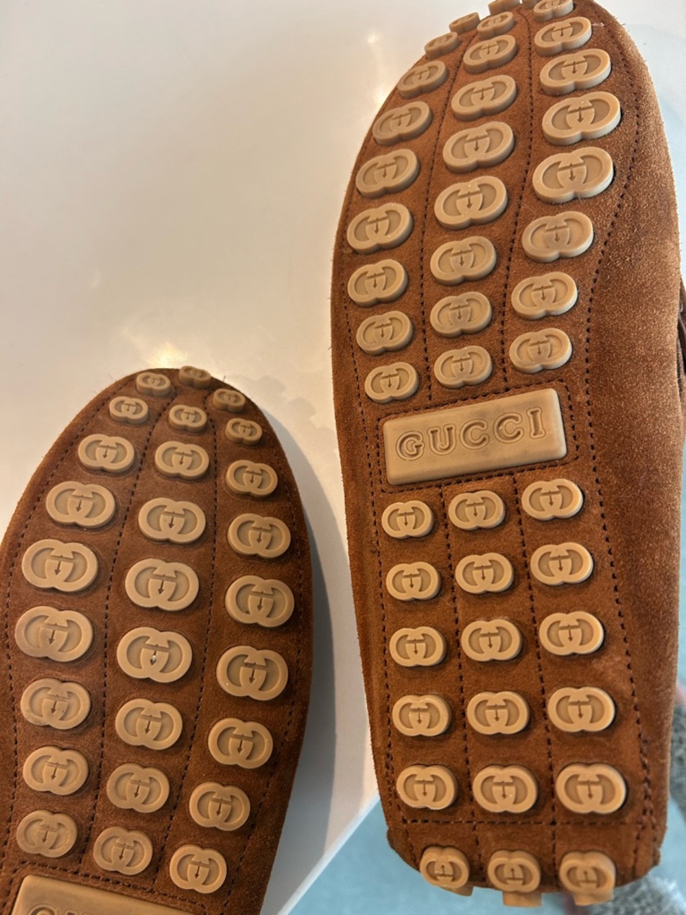 Gucci Brown Suede Horsebit Slip-On Loafers - Picture 8 of 10